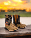 Hooch Baby Boot Ostrich Print