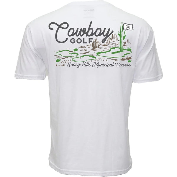 Hooey "Hooey Hills" White Cowboy Golf T-shirt