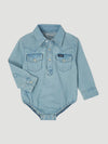 Wrangler Baby Long Sleeve Bodysuit - Faded Blue