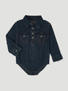 Wrangler Baby Long Sleeve Bodysuit -Denim