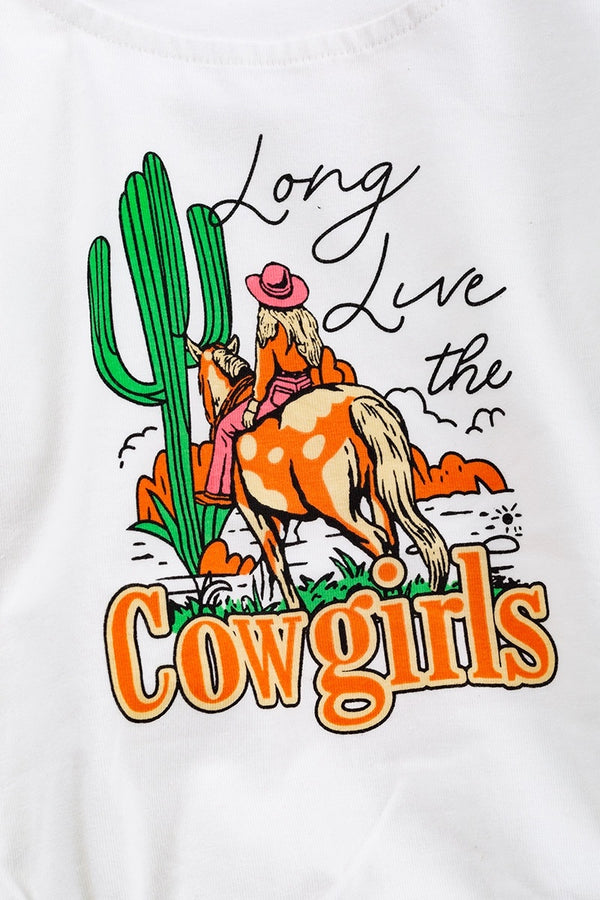 Long Live the Cowgirls" Printed Baby Onesie