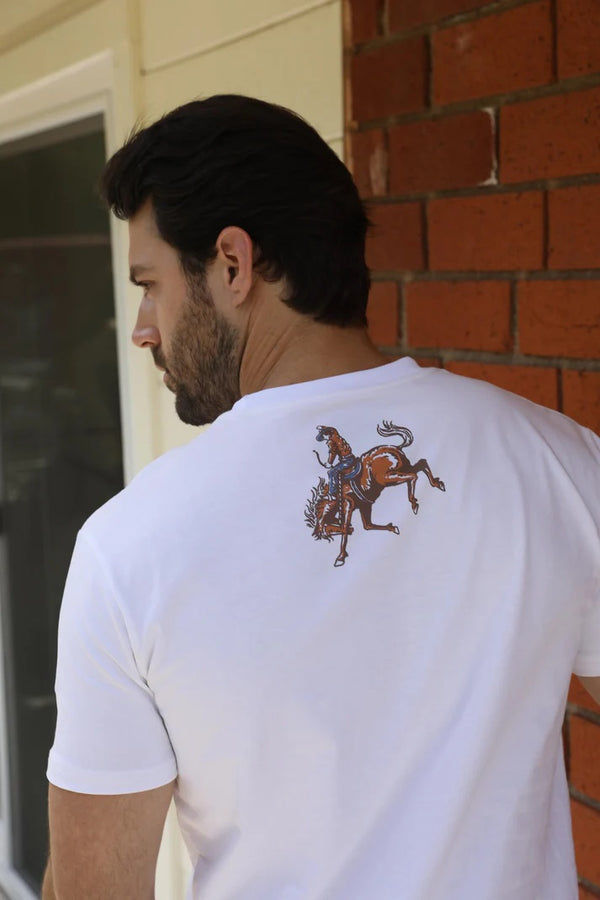 Men's Modern Fit Cotton Stretch Horse-Rider Print Tee