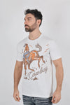 Men's Modern Fit Cotton Stretch Horse-Rider Print Tee