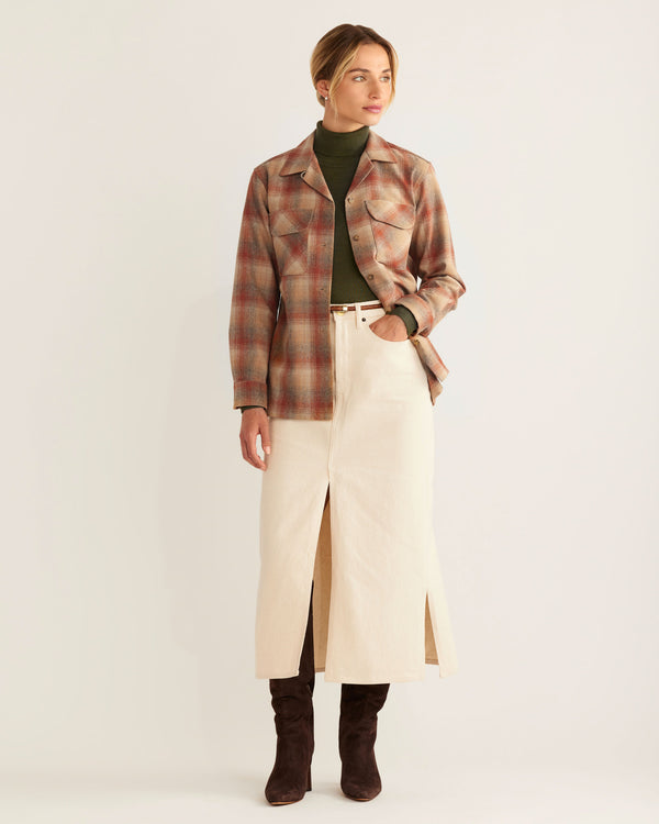 Pendleton Women's Boyfriend Board Shirt - Copper Gold Ombre