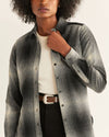 Pendleton Womens Meredith Wool Shirt - Black & White Ombre