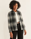 Pendleton Womens Meredith Wool Shirt - Black & White Ombre