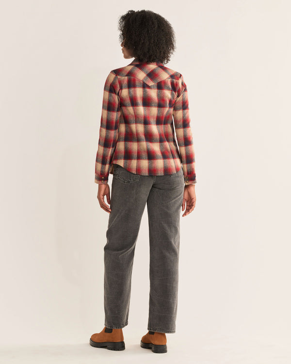 Pendleton Women's Snap Front Canyon Shirt - Red/Navy Ombre