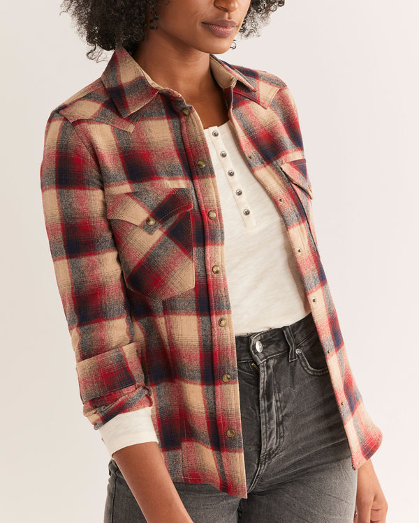 Pendleton Women's Snap Front Canyon Shirt - Red/Navy Ombre