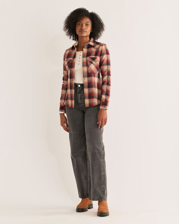 Pendleton Women's Snap Front Canyon Shirt - Red/Navy Ombre