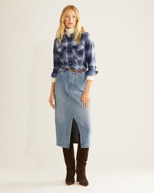 Pendleton Women's Snap Front Canyon Shirt - Blue Ombre Mix