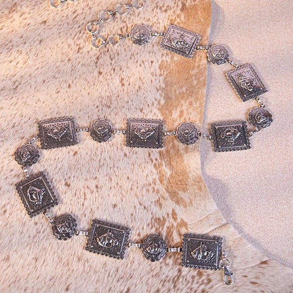 Wrangler Boho Concho Chain Link Belt