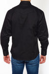 Rodeo Solid Color Long Sleeve Snap - Black