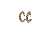 Gold Twisted Hoop Earring 1.25"