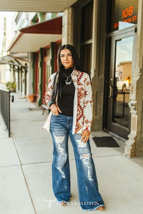 Dark Wash High Rise Distressed Trouser Jeans