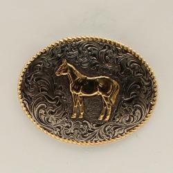 Oval Roped Antique Buckle