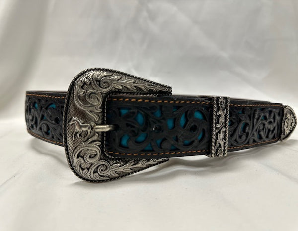 Cintos De Dama Negro con Azul