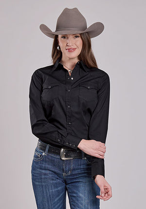 Roper Women Solid Poplin Black