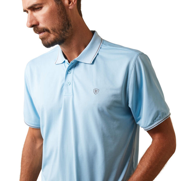 Ariat mens logo fitted polo