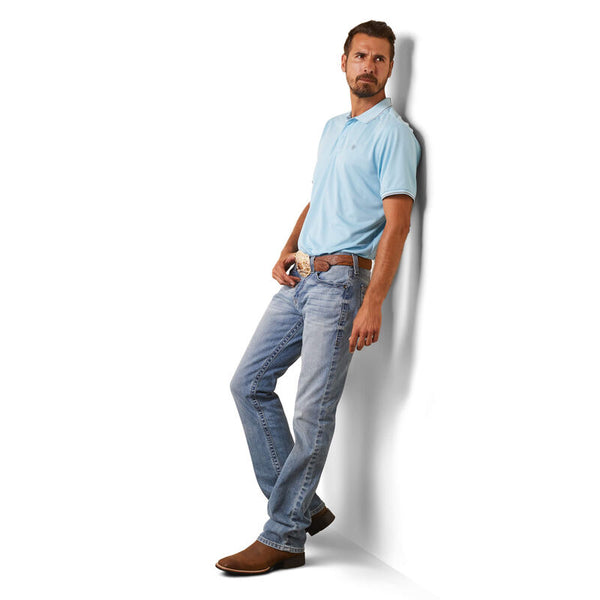 Ariat mens logo fitted polo
