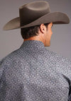 Stetson Mens Snap 2 Pocket Vintage Vine Blue