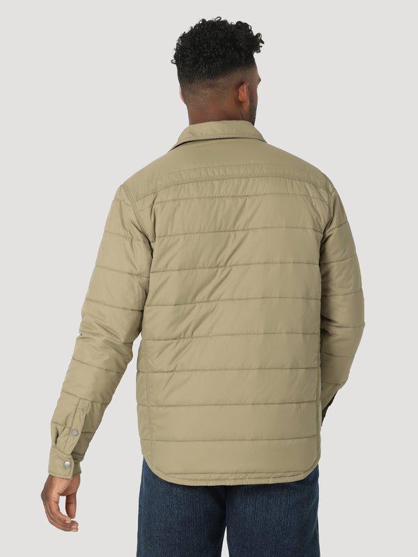 Wrangler Mens Riggs Tought Layers Insulated Shirt Jacket - Bark