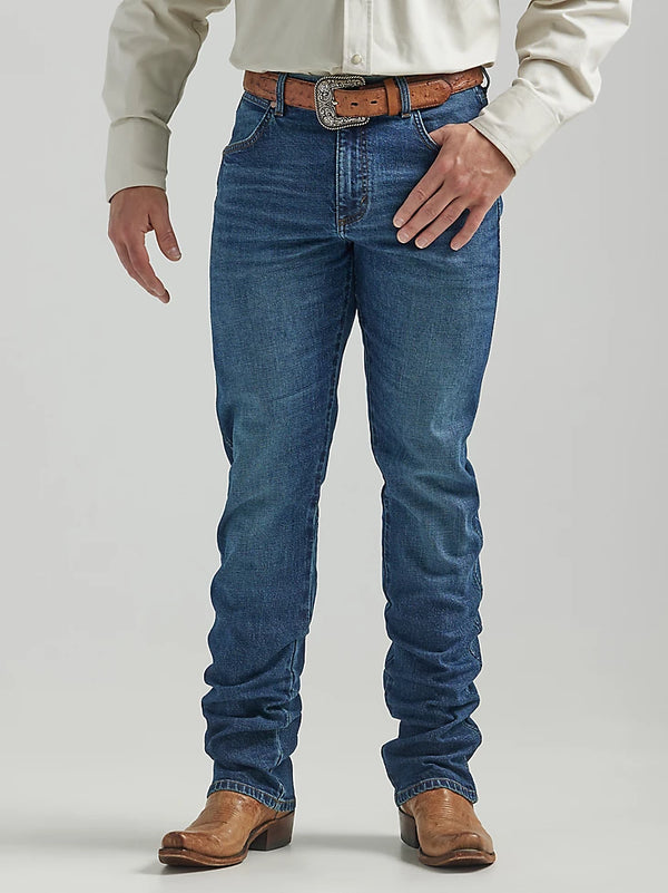 Wrangler Mens Retro Slim Fit Straight Leg Jean - Night Shift