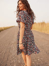 Wrangler Womens Retro Flutter Floral Snap Front Dress
