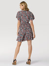 Wrangler Womens Retro Flutter Floral Snap Front Dress