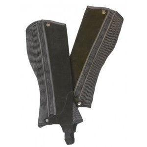 Ribbed Suede Half Chap Child Ovation - Black