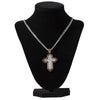 Twister Mens Necklace 24" Chain Copper Cross