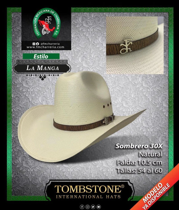 Tombstone Federacion Mexicana De Charreria 30X La Manga
