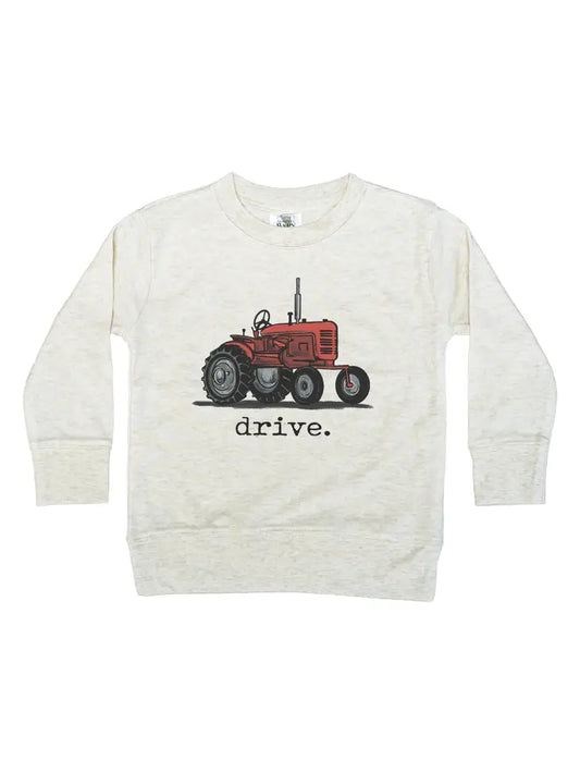 Red Tractor "Drive" Long Sleeve Tee  - Beige