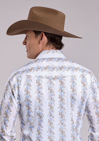Roper Floral Stripe Snap Shirt