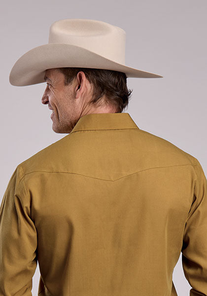 Roper Men Solid Broadcloth