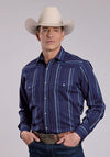 Roper Navy Stripe Snap Shirt