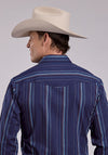 Roper Navy Stripe Snap Shirt