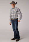 Roper Men Grey/Light Blue Plaid