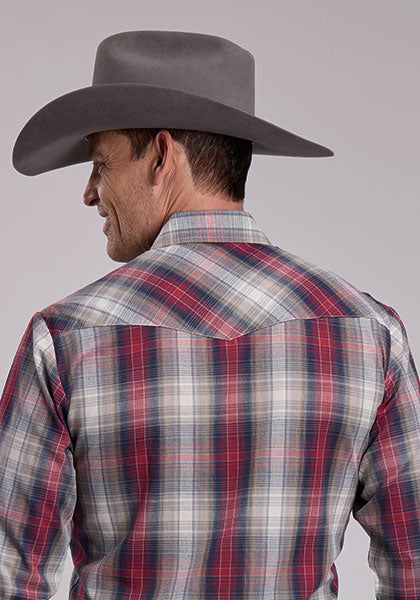 Roper Men's Western Snap Plaid