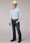 Roper Men's Light Blue Tone on Tone