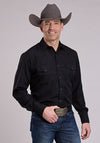 Roper Men's Black Horse & Flower Tone On Tone