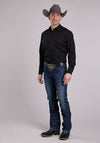 Roper Men's Black Horse & Flower Tone On Tone