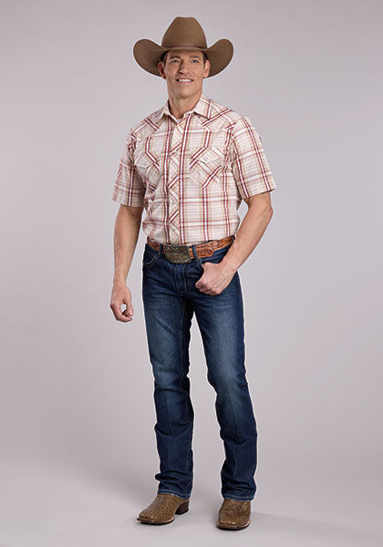 Roper Men's Snap Plaid Short Sleeve