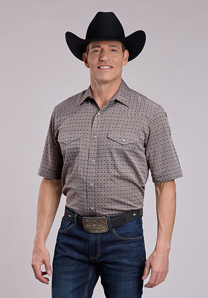 Roper Mens Double Diamond Tone Snap Shirt