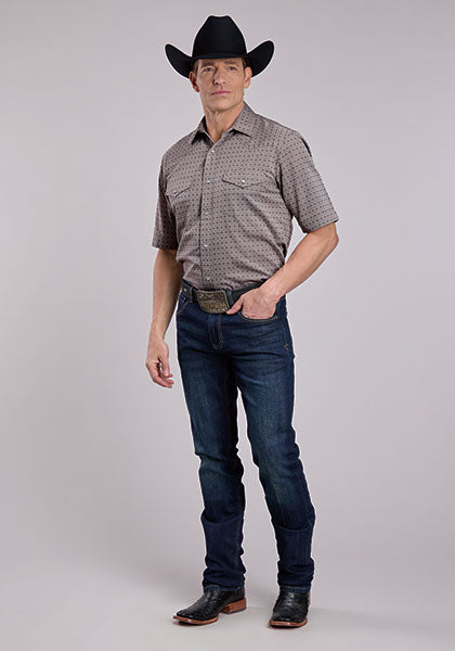 Roper Mens Double Diamond Tone Snap Shirt