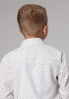 Roper Boy's Cream/White Mini Floral Print