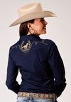 Roper Women Shirt with Piping and Yoke Embroidery