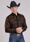 Roper Men's Chocolate Brown Western Shirt