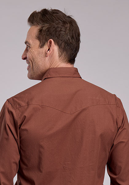 Roper Men's Solid Poplin Snap Shirt