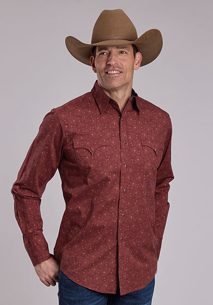 Roper Stellar Paisley Print Snap Shirt - Broken horn