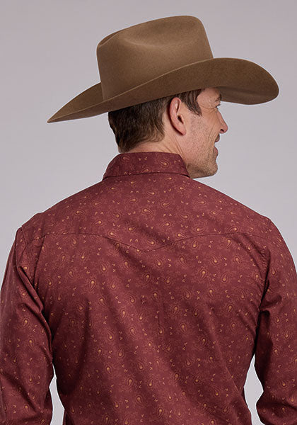 Roper Stellar Paisley Print Snap Shirt - Broken horn